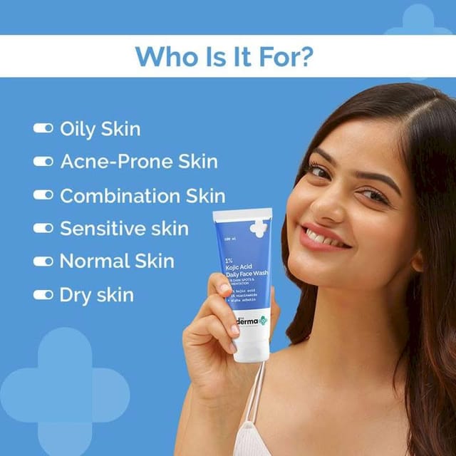 THE DERMA CO 1% KOJIC ACID DAILY FACE WASH 100ML