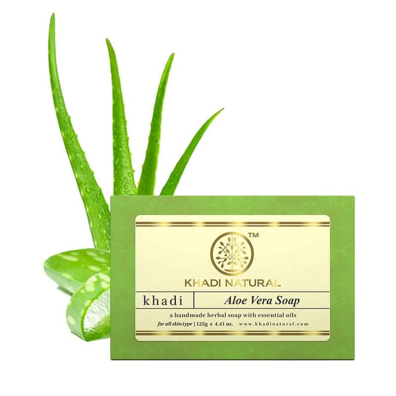 KHADI NATURAL HANDMADE HERBAL HANDMADE HERBAL ALOE VERA SOAP 125GM