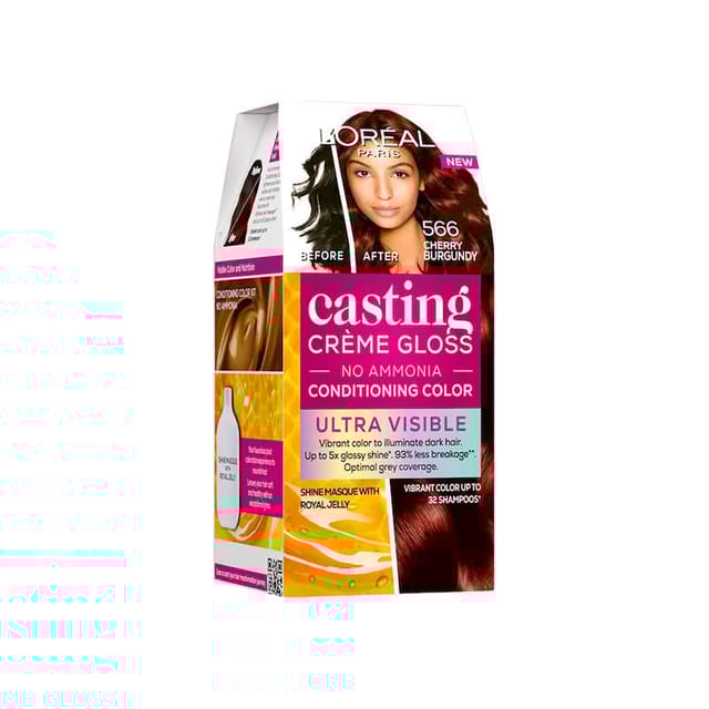 LOREAL PARIS CASTING CREME GLOSS ULTRA 566 CHERRY BURGUNDY 100GM+60ML