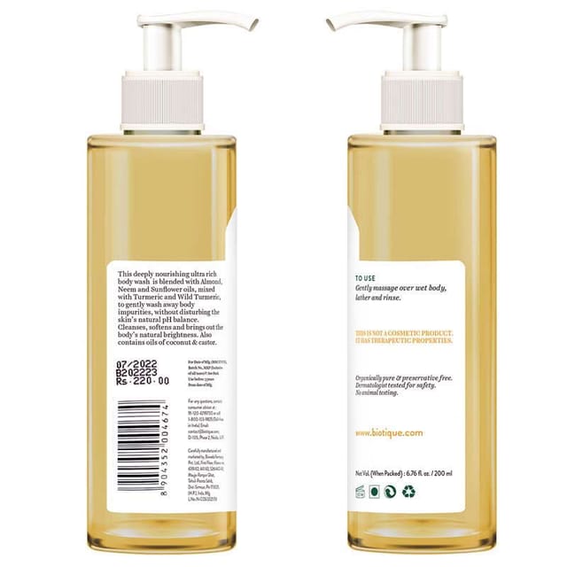 BIOTIQUE ALMOND OIL ULTRA RICH BODY WASH 200ML
