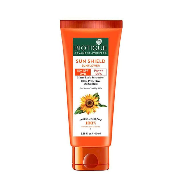 BIOTIQ SUN SHIELD SUNFLOWER 50+SPF SUNSCREEN LOTION 100ML