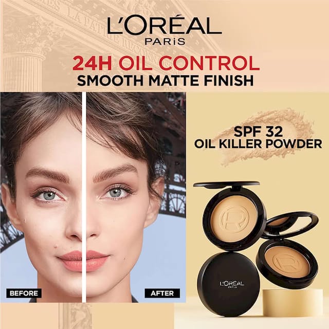 L'OREAL PARIS INFALLIBLE OIL KILLER HIGH COVERAGE POWDER SPF32 95 LIGHT LINEN 6G