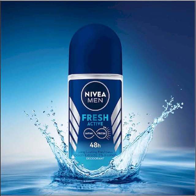 NIVEA MEN FRESH ACTIVE OCEAN DEODORANT ROLL ON 50ML