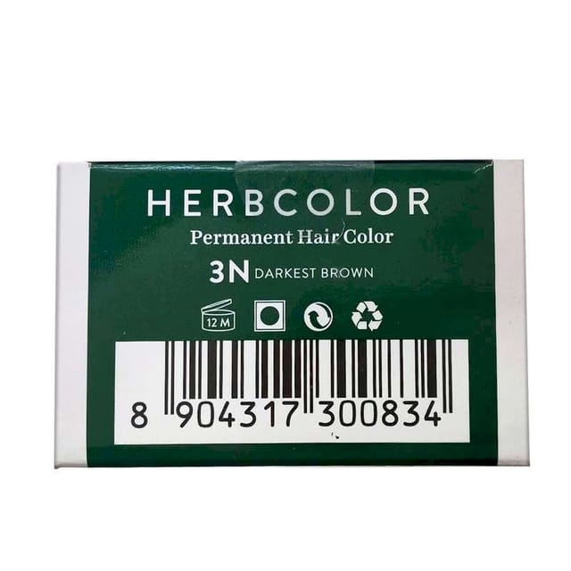 BIO HERBCOLOR 3N DARKEST BROWN 50GM+110ML