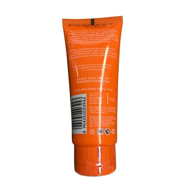 BIOTIQUE SUN SHIELD SANDALWOOD 50+SPF SUNSCREEN LOTION 50ML