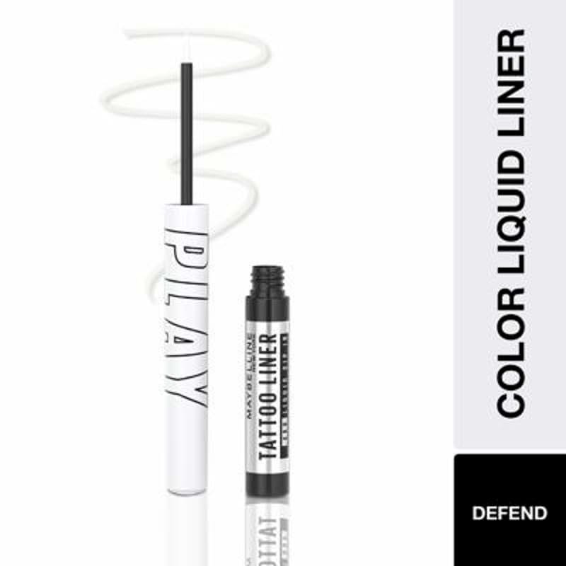 MAYBELLINE TATTOO PLAY WHITE LIQUID EYELINER - DEFEND 2.1ML