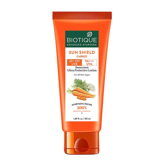 BIOTIQ SUN SHIELD CARROT 40+SPF SUNSCREEN LOTION 50ML