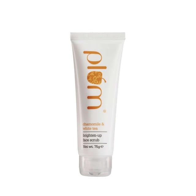 PLUM BRIGHTEN UP FACE SCRUB CHAMOMILE & WHITE TEA 75GM