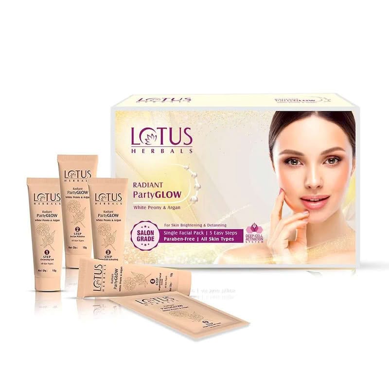 LOTUS RAD PARTYGLOW  FACIAL KIT PK4 228G