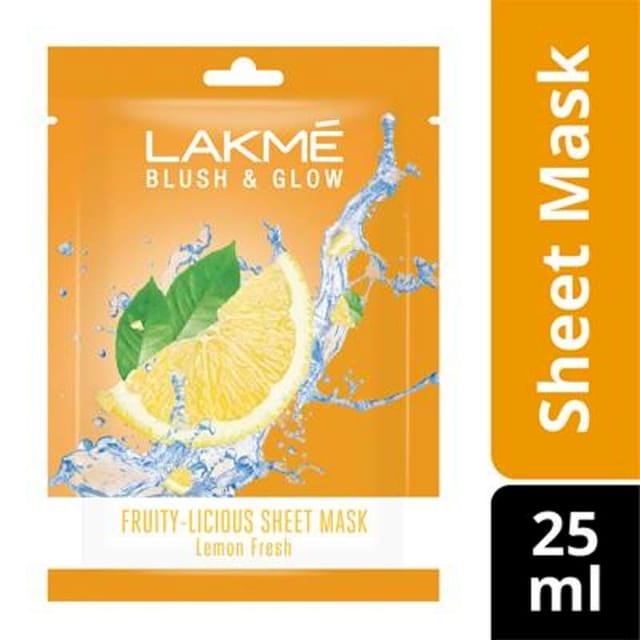 LAKME BLUSH & GLOW LEMON SHEET MASK 25 ML