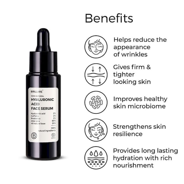BRILLARE HYALURONIC ACID FACE SERUM FOR DRY AGEING SKIN 30 ML