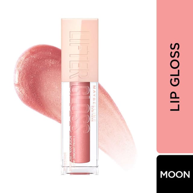MAYBELLINE NEW YORK LIFTER GLOSS MOON MOISTURIZING TINTED LIP GLOSS WITH HYALURONIC ACID NON-STICKY FORMULA 5.4 ML