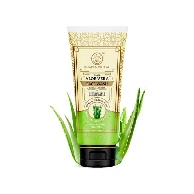 KHADI NATURAL HERBAL ALOE VERA FACE WASH 100GM