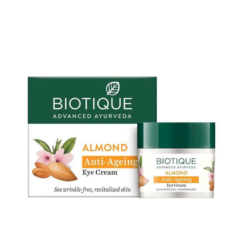 BIOTIQUE ALMOND ANTI-AGEING EYE CREAM 15G
