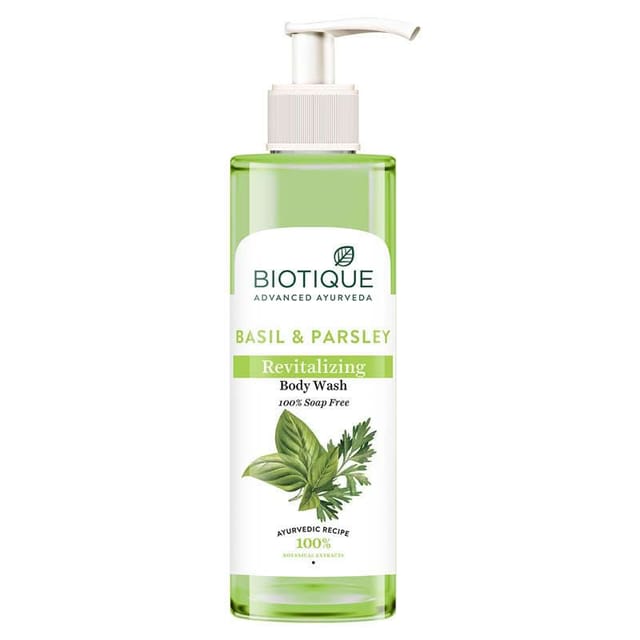 BIOTIQUE BASIL & PARSLEY REVITALIZING BODY WASH 200ML