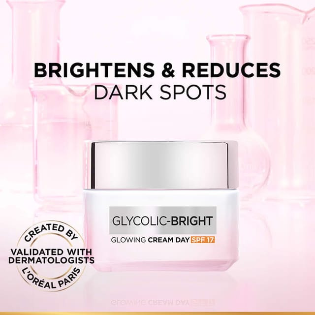 LOREAL PARIS GLYCOLIC BRIGHT DAY GLOWING DAY CREAM WITH SPF17 30ML