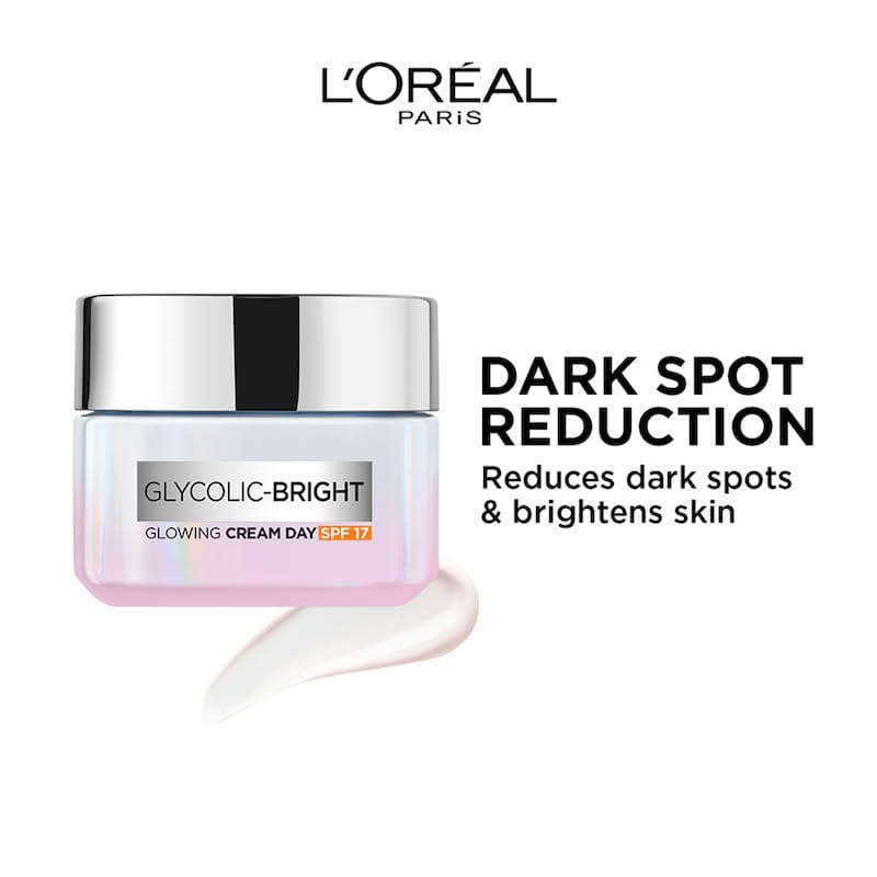 LOREAL PARIS GLYCOLIC BRIGHT DAY GLOWING DAY CREAM WITH SPF17 30ML
