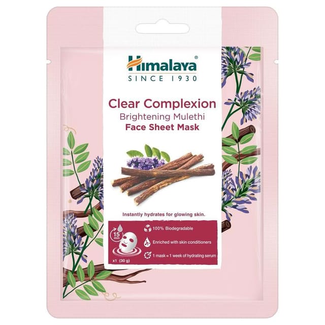 HIM BRIGHT MULETHI FACE SHEET MASK