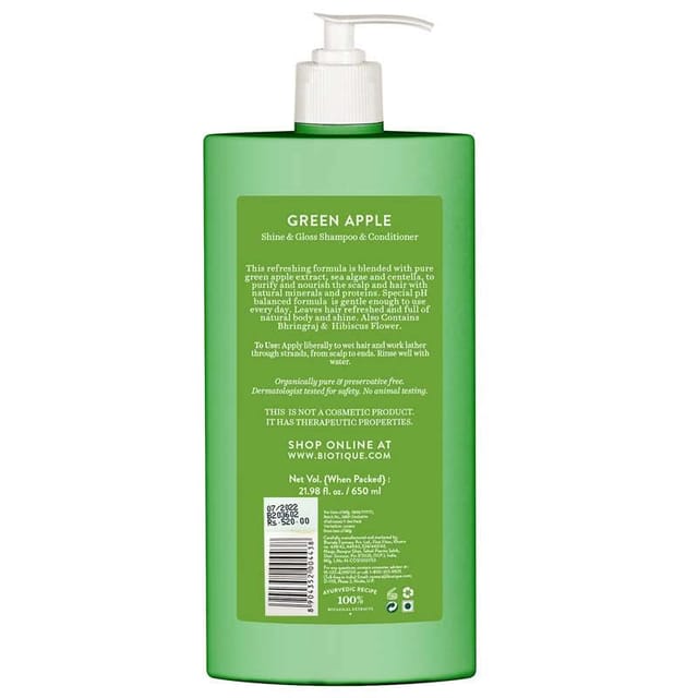 BIO GREN APLE SHINE SHAM&COND 650 ML