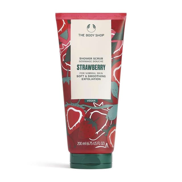 THE BODY SHOP SHOWER SCRUB STRAWBERRY 200ML