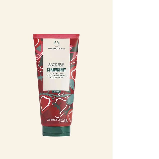 THE BODY SHOP SHOWER SCRUB STRAWBERRY 200ML