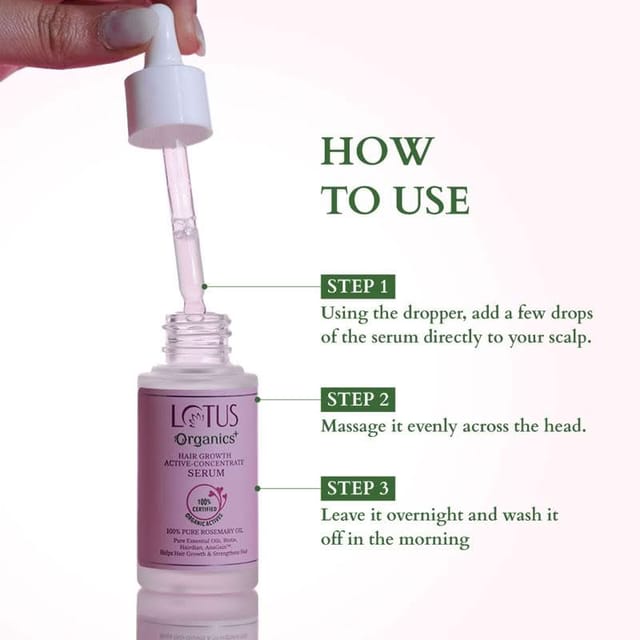 LOTUS ORGANICS+ HAIR GROWTH ACTIVE CONCENTRATE SERUM