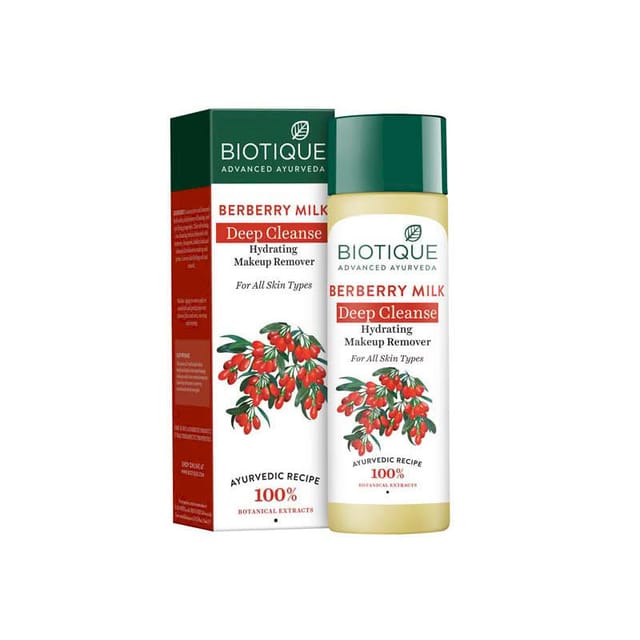 BIOTIQUE BERBERRY MILK DEEP CLEANSE HYDRATING MAKE REMOVER 120ML