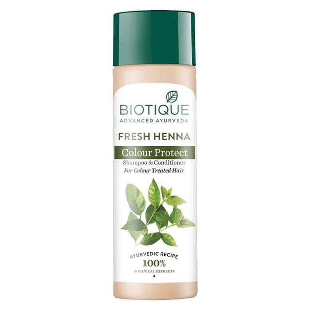BIOTIQUE FRESH HENNA COLOUR PROTECT SHAMPOO WITH CONDITIONER 190 ML