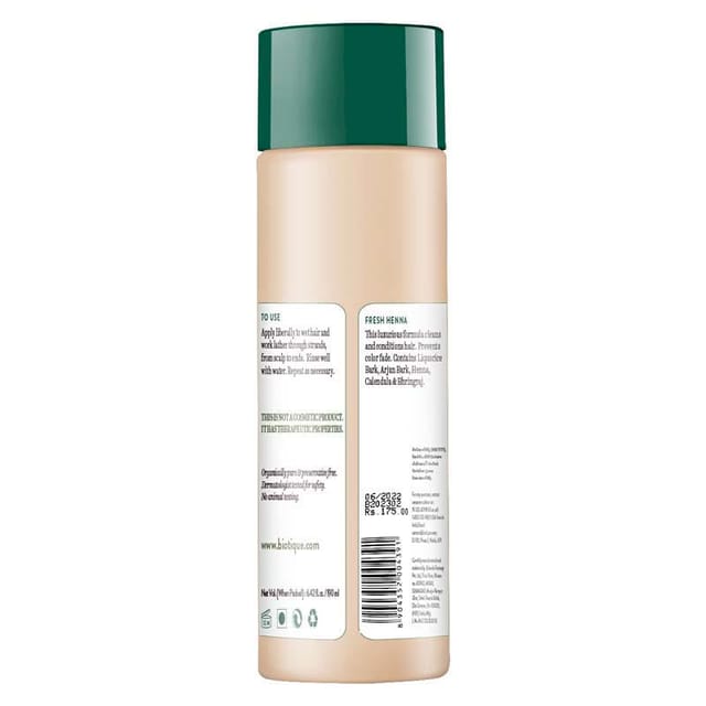BIOTIQUE FRESH HENNA COLOUR PROTECT SHAMPOO WITH CONDITIONER 190 ML