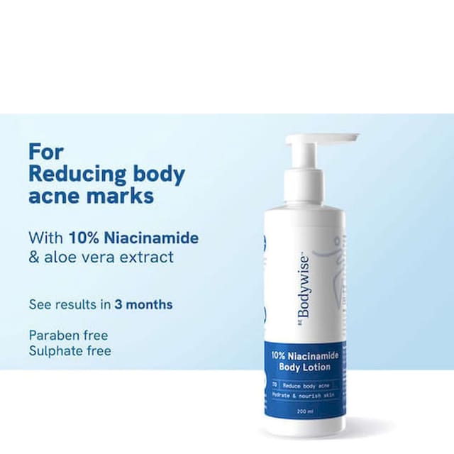 BE BODYWISE 10%NIACINAMIDE BODY LOTION ACNE