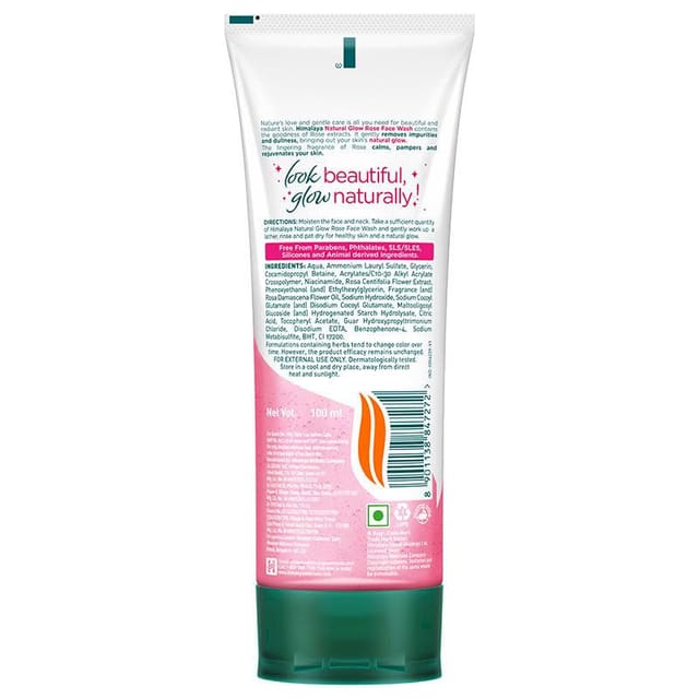 HIM NAT GLOW ROSE FACE WASH 100ML