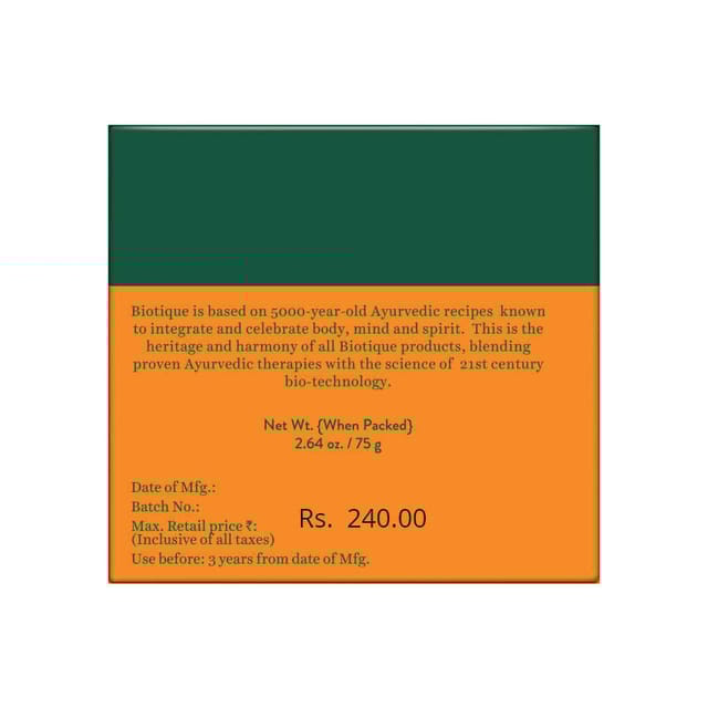 BIOTIQUE PAPAYA TAN REMOVAL BRIGHTENING & REVITALIZING FACE SCRUB 75G JAR
