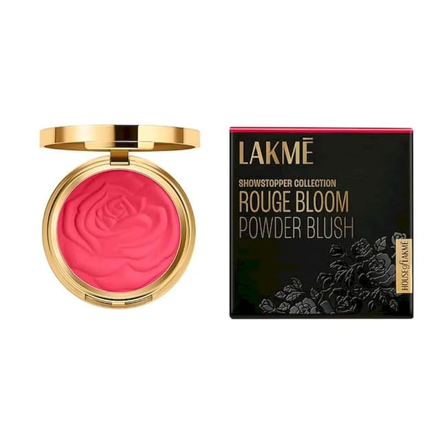 LAKME SHOWSTOPPER COLLECTION ROUGE BLOOM POWDER BLUSH VINTAGE ROSE1-12G