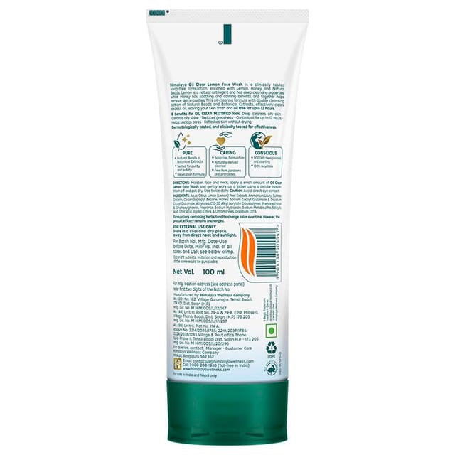HIMALAYA OIL CLR FACE WASH LEMON 100ML