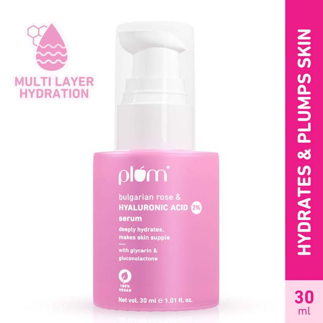 PLUM BULGARIAN ROSE AND 2% HYALURONIC ACID FACE SERUM 30ML