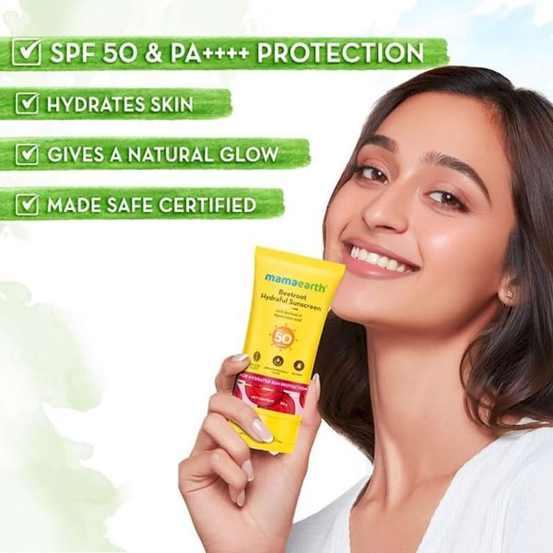 MAMAEARTH ME BEETROOT HYDRAFUL SUNSCREEN 50 G