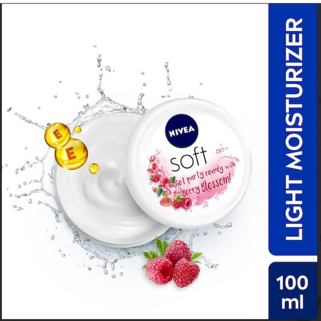 NIVEA SOFT BERRY BLOSSOM MOISTURISING CREAM 100ML
