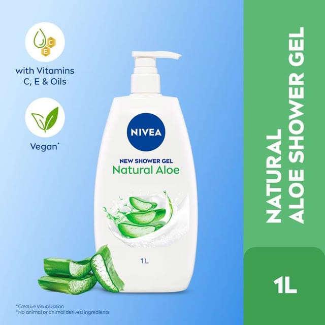 NIVEA SHOWER GEL NATURAL ALOE 1000ML
