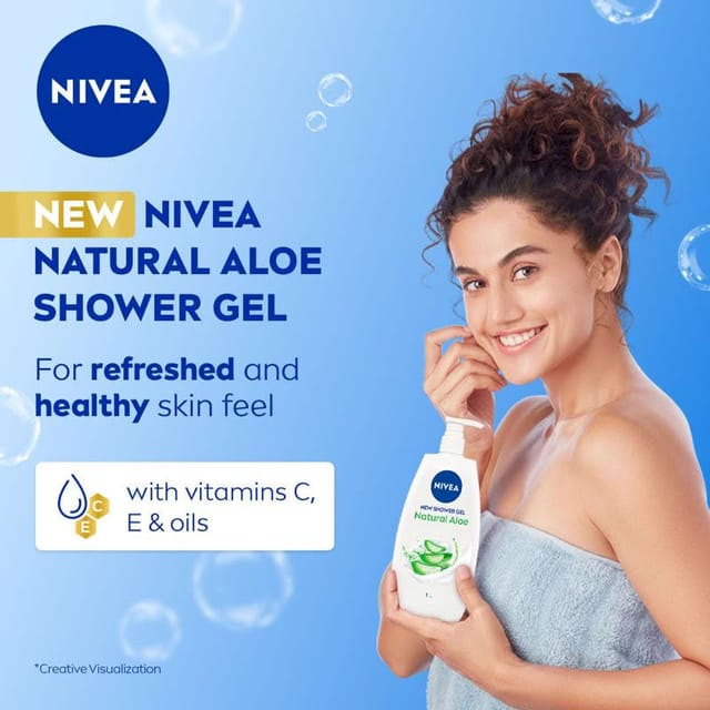 NIVEA SHOWER GEL NATURAL ALOE 1000ML